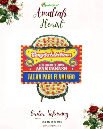 Bunga Papan Congratulation di Cikelat